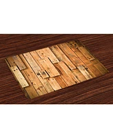 Ambesonne Wooden Place Mats, Set of 4