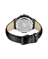 Jbw Men's Saxon Diamond (1/6 ct. t.w.) Watch in Gunmetal-plated Stainless Steel Watch 48mm