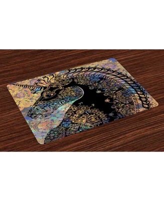 Ambesonne Unicorn Place Mats, Set of 4