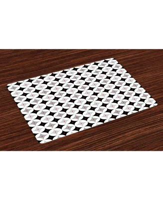 Ambesonne Mid Century Place Mats, Set of 4