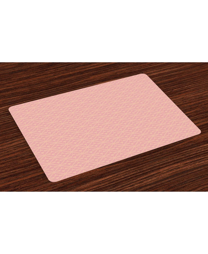 Ambesonne Peach Place Mats, Set of 4