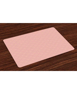 Ambesonne Peach Place Mats, Set of 4