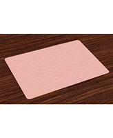 Ambesonne Peach Place Mats, Set of 4