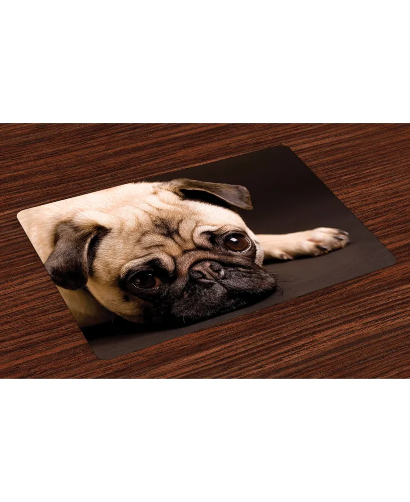 Ambesonne Pug Place Mats