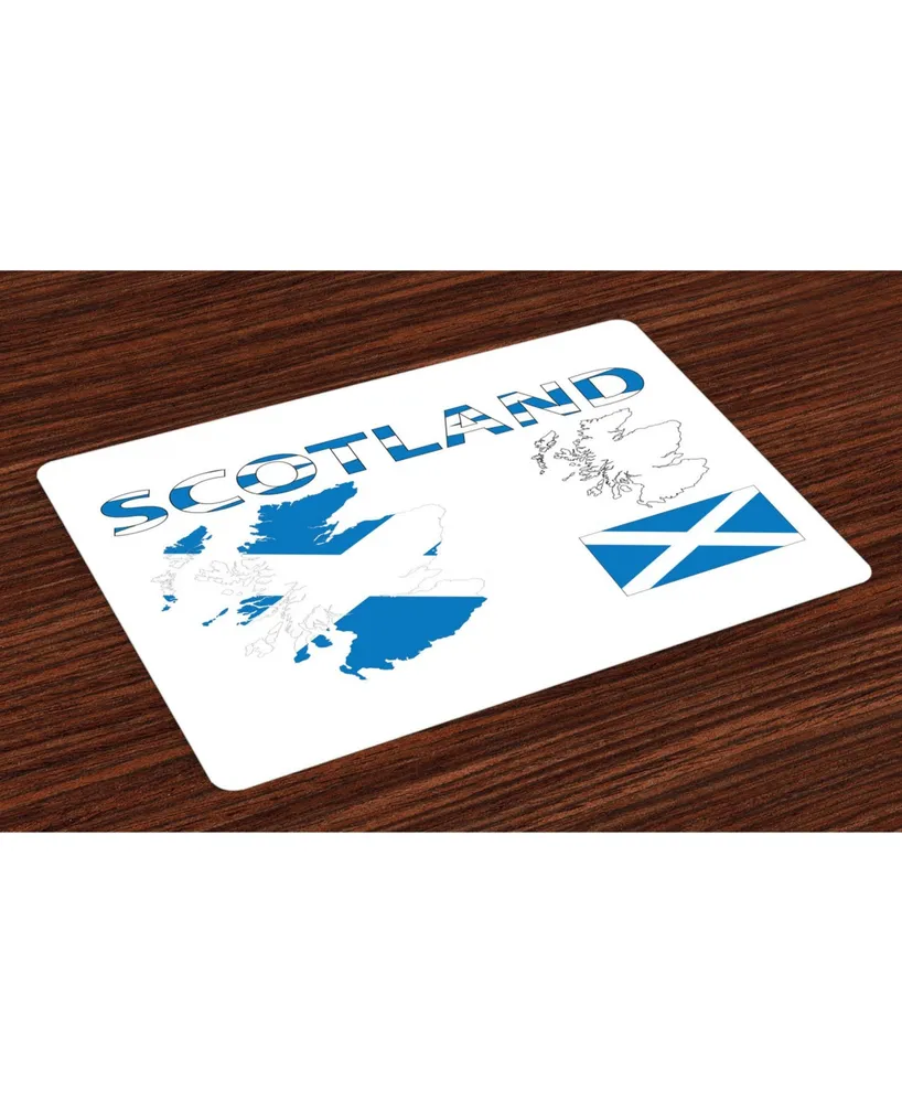 Ambesonne Scotland Place Mats, Set of 4