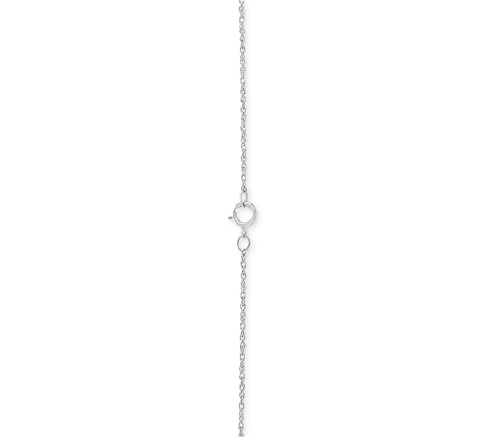 Amethyst (1-1/5 ct. t.w.) & Iolite (1/5 ct. t.w.) Open Heart 18" Pendant Necklace in Sterling Silver