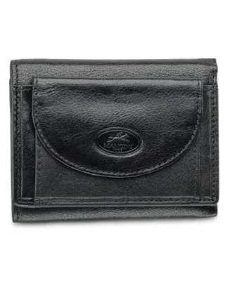 Men's Mancini Equestrian2 Collection Rfid Secure Trifold Wallet with Coin Pocket