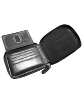 Men's Mancini Boulder Collection Rfid Secure Zippered Wallet with Removable Passcase