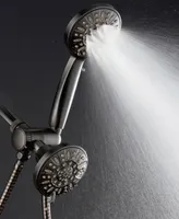 AquaDance High-Pressure 48-Setting Dual Shower Head Combo with Extra-long 6 Foot Hose