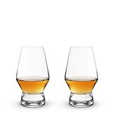 Viski Footed Crystal Scotch Glasses, Set of 2, 8 Oz