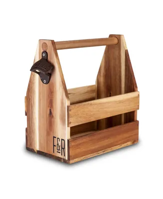 Foster & Rye Acacia Wood Beer Caddy