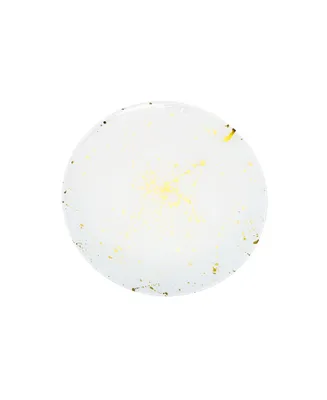 Classic Touch Charger Plate with Splashy Gold Tone Design