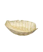 Classic Touch gold tone Leaf Shaped Dish