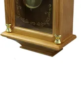 Bedford Clock Collection 34.5" Antique Chiming Wall Clock with Roman Numerals