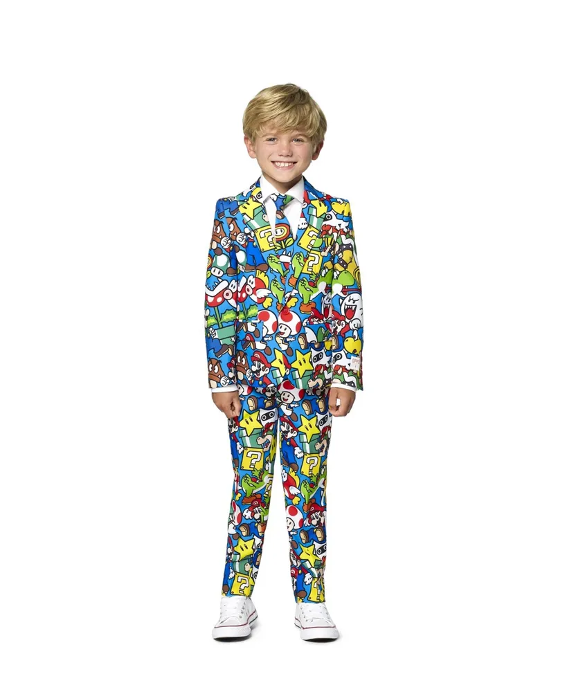 Opposuits Toddler and Little Boys Super Mario Licensed Suit