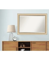 Amanti Art Elegant Brushed Honey Framed Bathroom Vanity Wall Mirror, 40.75" x 28.75"