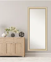 Amanti Art Elegant Brushed Honey Framed Floor/Leaner Full Length Mirror, 28.75" x 64.75"