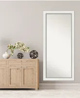 Amanti Art Eva Silver-tone Framed Floor/Leaner Full Length Mirror, 29.25" x 65.25"