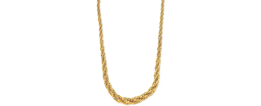 Graduated Rope Link 18" Chain Necklace (3mm - 6.25MM) in 14k Gold