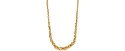 Graduated Rope Link 18" Chain Necklace (3mm - 6.25MM) in 14k Gold