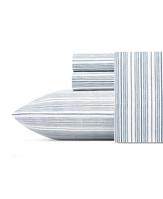 Nautica Beaux Stripe Cotton Percale -Piece Sheet Set