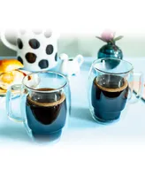 JoyJolt Aroma Double Wall Coffee Glasses Set of 2