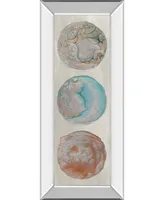 Classy Art Planet Trio Ii by Alicia Ludwig Mirror Framed Print Wall Art, 18" x 42"