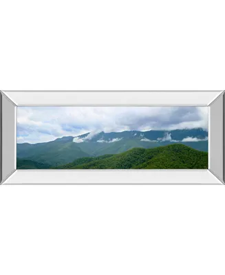 Classy Art Misty Mountains Ii by Kames Mcloughlin Mirror Framed Print Wall Art, 18" x 42"