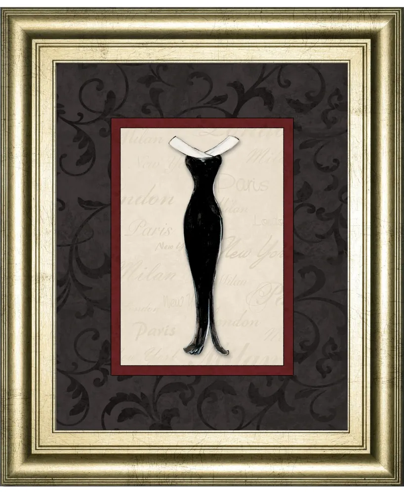 Classy Art Fashion Dress I by Susan Osbourne Framed Print Wall Art, 22" x 26"