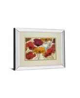 Classy Art Happy Flowers by Katrina Craven Mirror Framed Print Wall Art, 34" x 40"