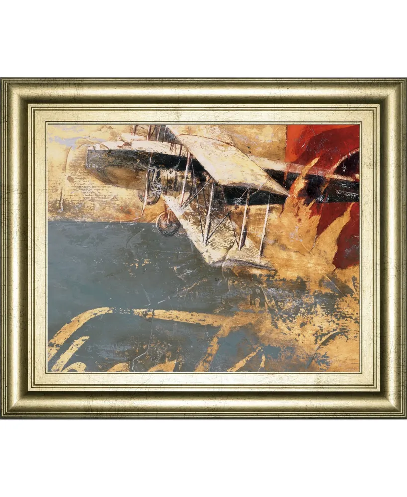 Classy Art Wheels and Wings by Aliaga, C. Framed Print Wall Art, 22" x 26"