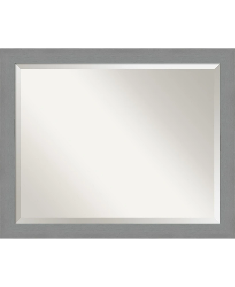 Amanti Art Brushed Framed Bathroom Vanity Wall Mirror