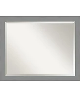 Amanti Art Brushed Framed Bathroom Vanity Wall Mirror