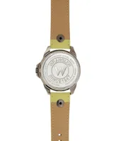 Wrangler Men's Taupe Leather Strap Watch, 46MM