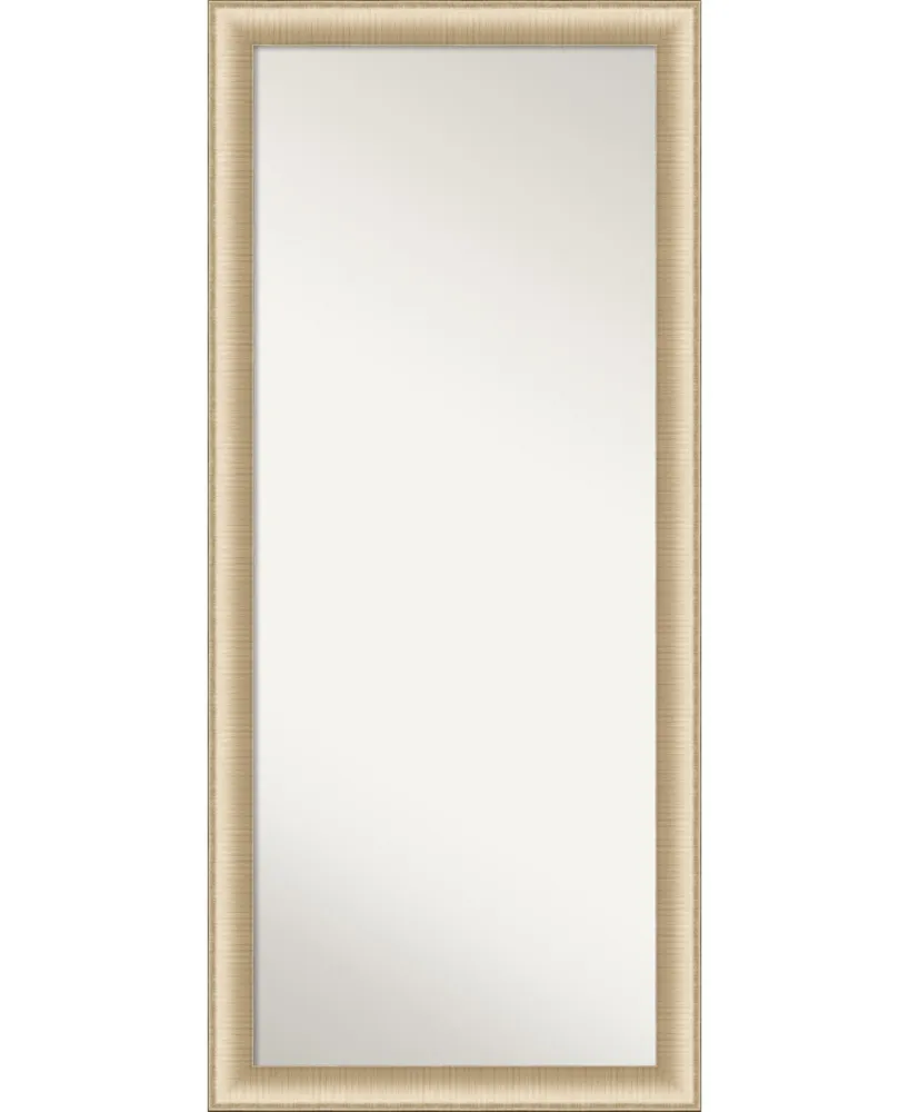 Amanti Art Elegant Brushed Honey Framed Floor/Leaner Full Length Mirror, 28.75" x 64.75"
