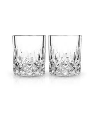 Viski Admiral Crystal Tumblers, Set of 2, 9 Oz