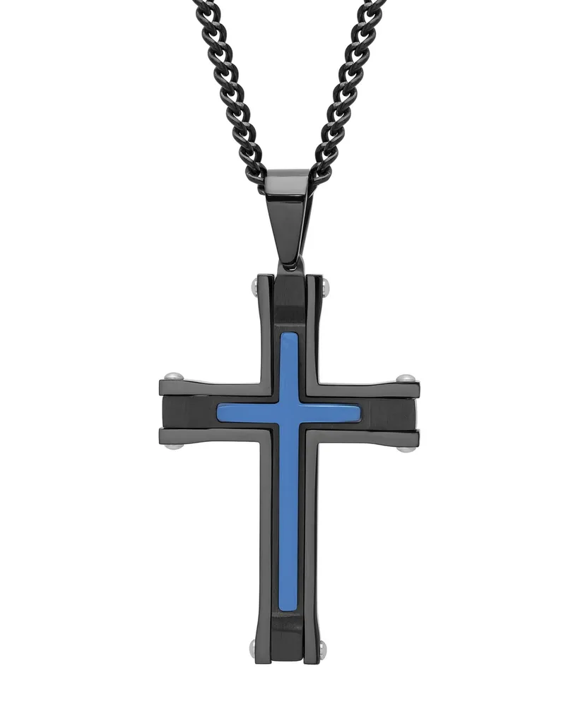 Macy's Men's Stacked Cross Pendant Necklace