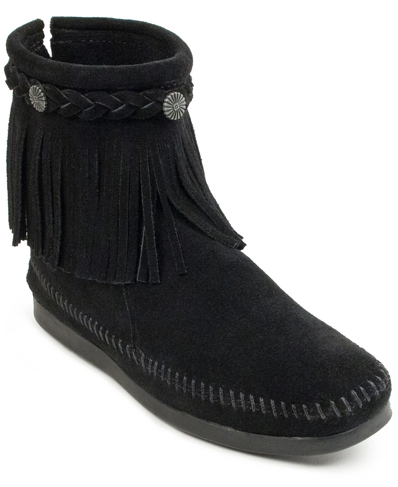 Minnetonka Women's Suede High Top Back Zip Boots