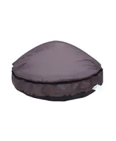 Happycare Textiles Durable Oxford to Sherpa Pet Cave and Round Bed with Removable Top Insert