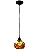 Amora Lighting Tiffany Style Tulips Hanging Lamp