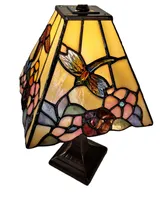 Amora Lighting Tiffany Style Floral Mission Style Table Lamp