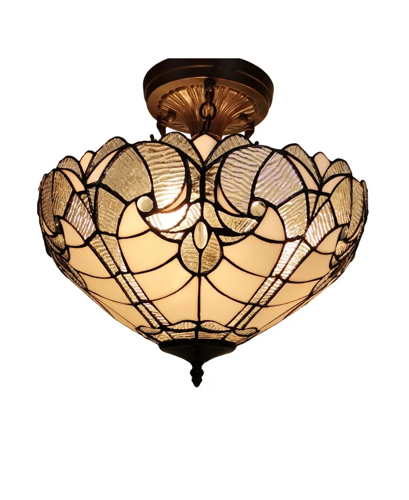 Amora Lighting Tiffany Style 2-Light Pendant Lamp