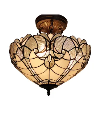 Amora Lighting Tiffany Style 2-Light Pendant Lamp