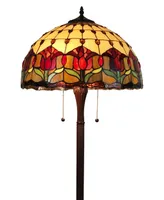 Amora Lighting Tiffany Style Tulips Floor Lamp