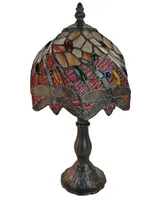 Amora Lighting Tiffany Style Dragonfly Table Lamp