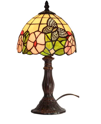 Amora Lighting Tiffany Style Floral Mini Table Lamp