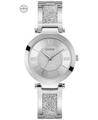 Guess Women's Stainless Steel & Cubic Zirconia Crystal Bangle Bracelet Watch 36mm