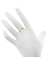 And Now This Cubic Zirconia Flower Ring Gold-Plate
