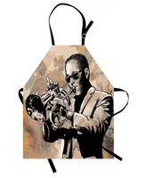 Ambesonne Jazz Music Apron