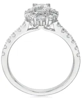 Diamond Halo Bridal Set (1-1/3 ct. t.w.) in 14k White Gold